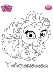 Página de Palace Pets para colorir e imprimir para crianças : Flor de cardo