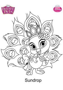 Página de Palace Pets para colorir e imprimir para crianças : Gota de sol