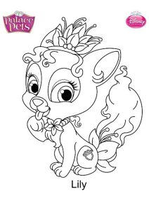 Página de Palace Pets para colorir e imprimir para crianças : Lírio