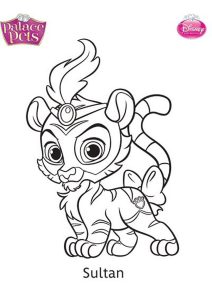 Página de Palace Pets para colorir e imprimir para crianças : Sultão