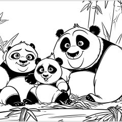 Páginas de Pandas para colorir e imprimir para crianças