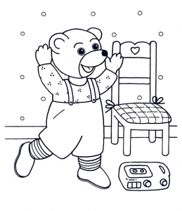 Coloriage de Pequeno urso marrom à imprimer gratuitement