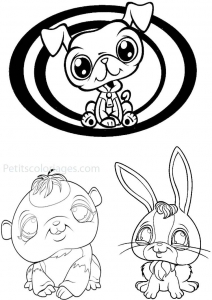 Páginas de colorir para crianças na loja de animais