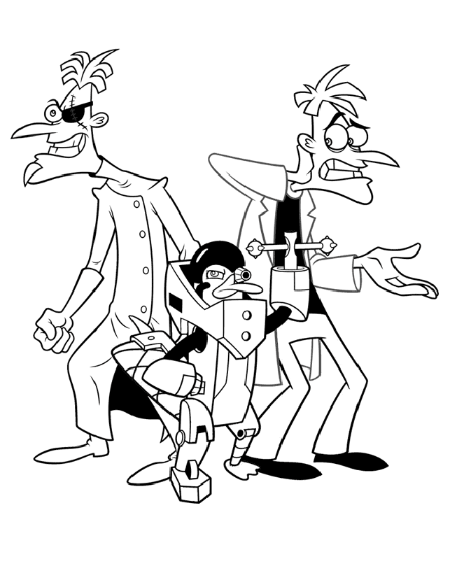 Incríveis páginas para colorir de Phineas e Ferb (Disney) para crianças Incríveis páginas para colorir de Phineas e Ferb (Disney) para crianças
