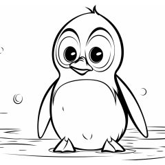 Páginas de Pinguins para colorir e imprimir para crianças