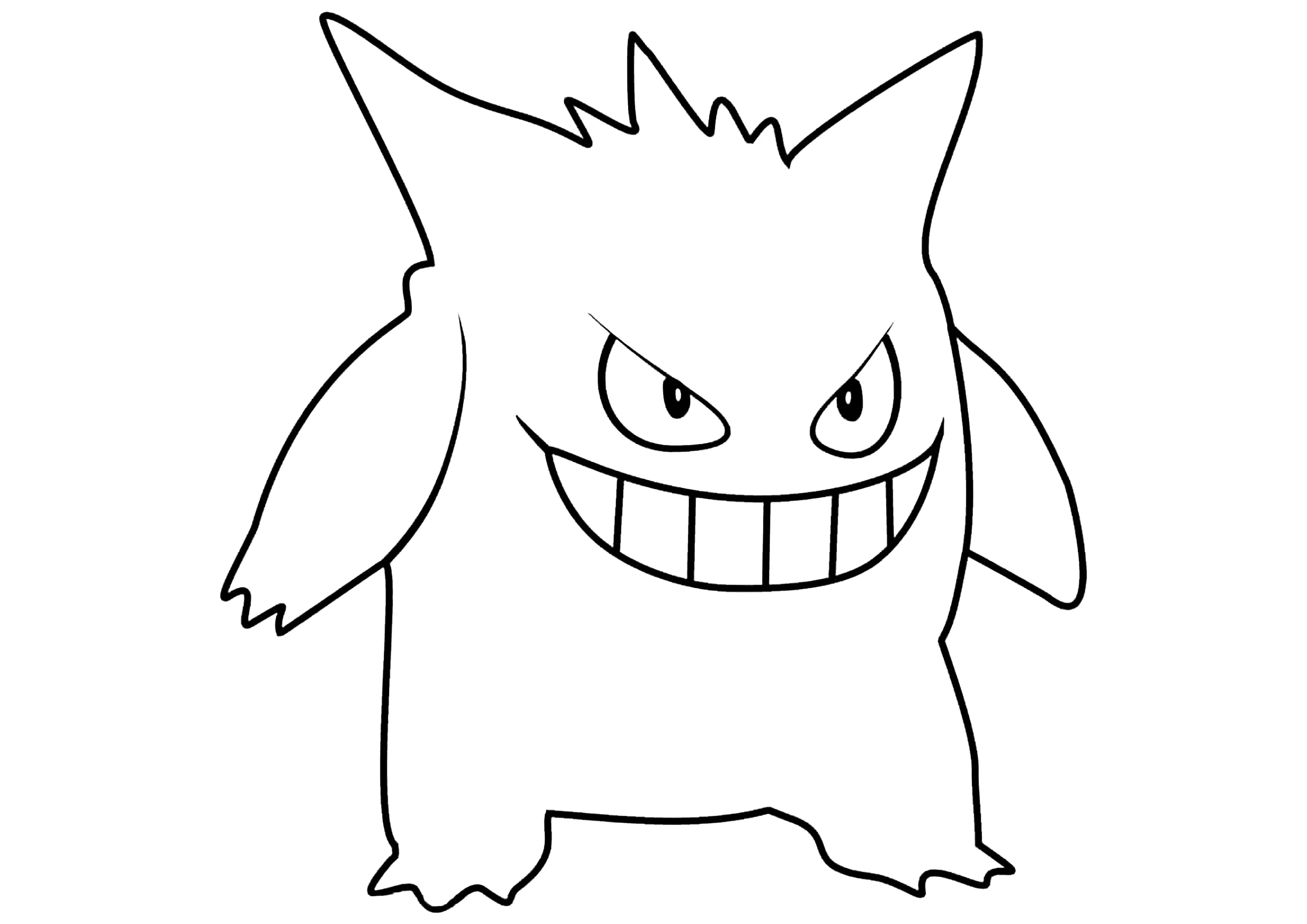 Evoli : Coloração fácil (Página de Todas as páginas para colorir com Pokémon para colorir e imprimir para crianças)