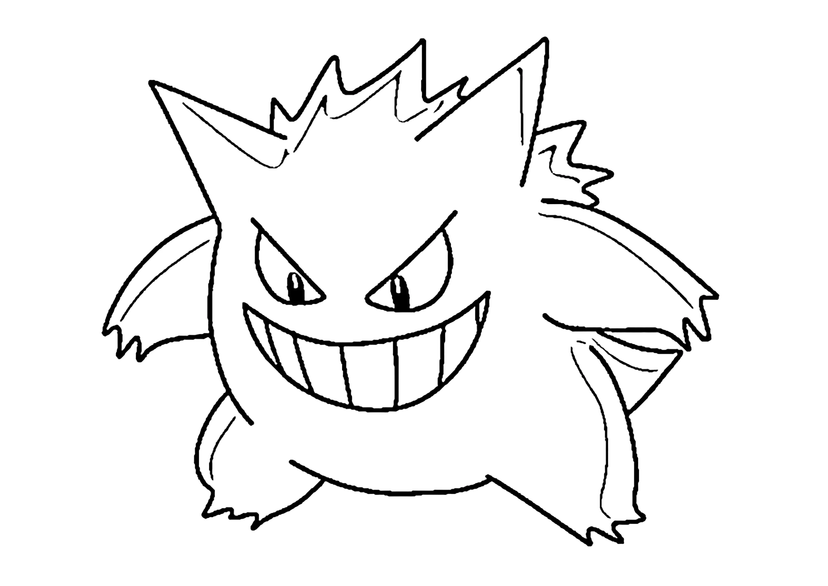 Ectoplasma: colorir para crianças (Todas as páginas para colorir com Pokémon)