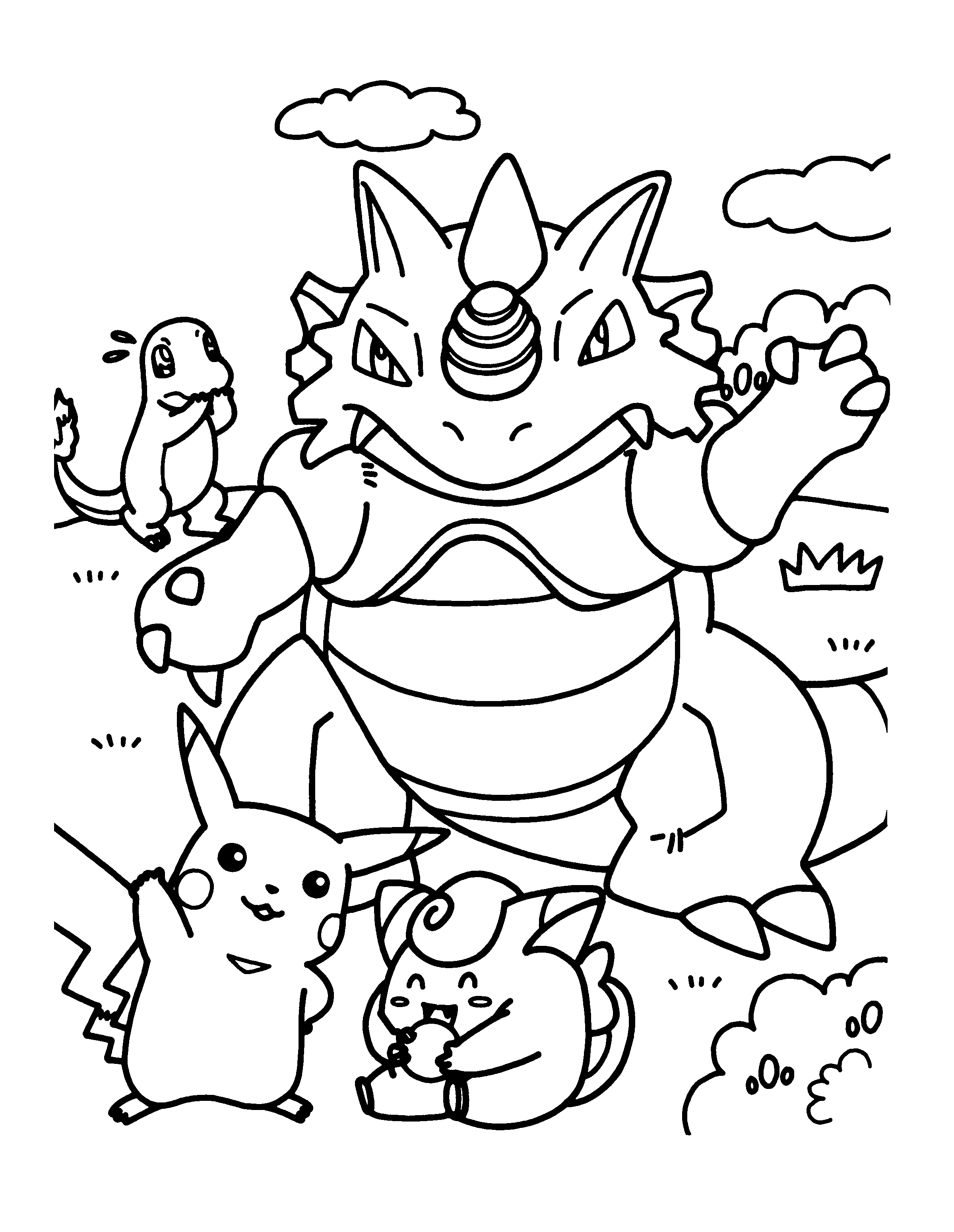 Desenho Pokemon grátis para colorir para crianças