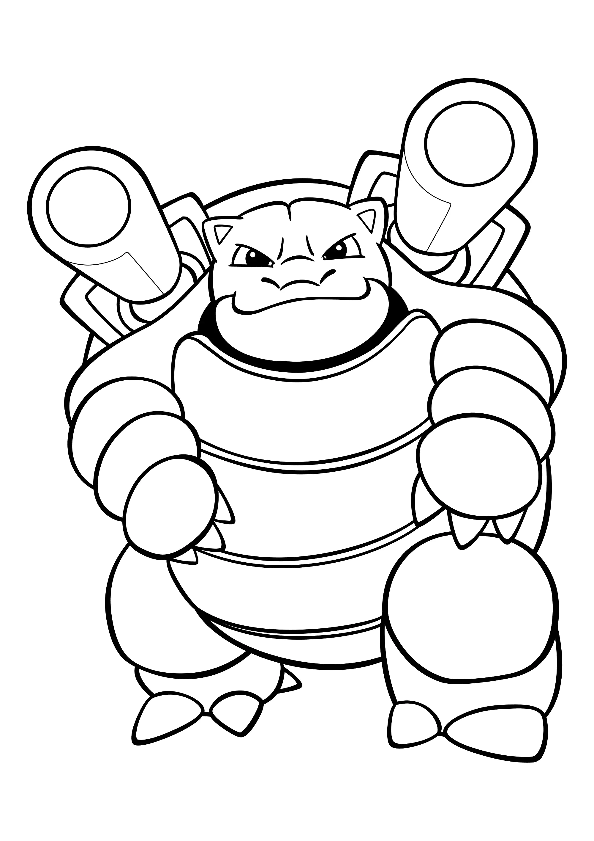 Tortank : Coloração simples (Página de Todas as páginas para colorir com Pokémon para colorir e imprimir para crianças)