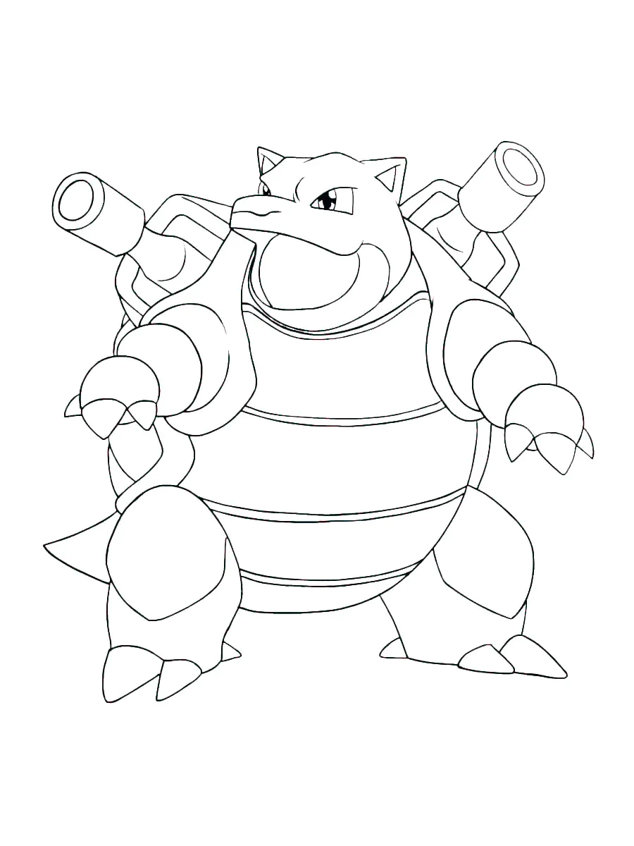 Tortank: coloração excelente (Página de Todas as páginas para colorir com Pokémon para colorir e imprimir para crianças)