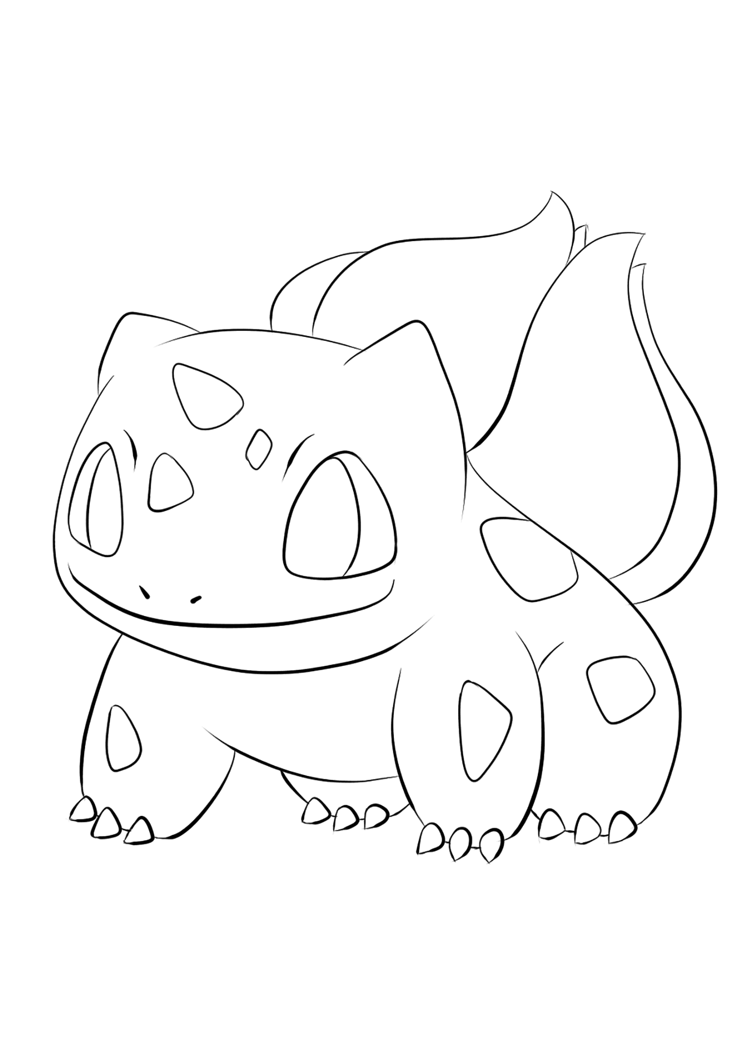 Bulbizarre (Nº.01). Coloriage de Bulbizarre (Bulbasaur), Pokémon de Génération I, de type : Plante et PoisonPermission: Todos os direitos reservados © Pokémon company e Ken Sugimori.