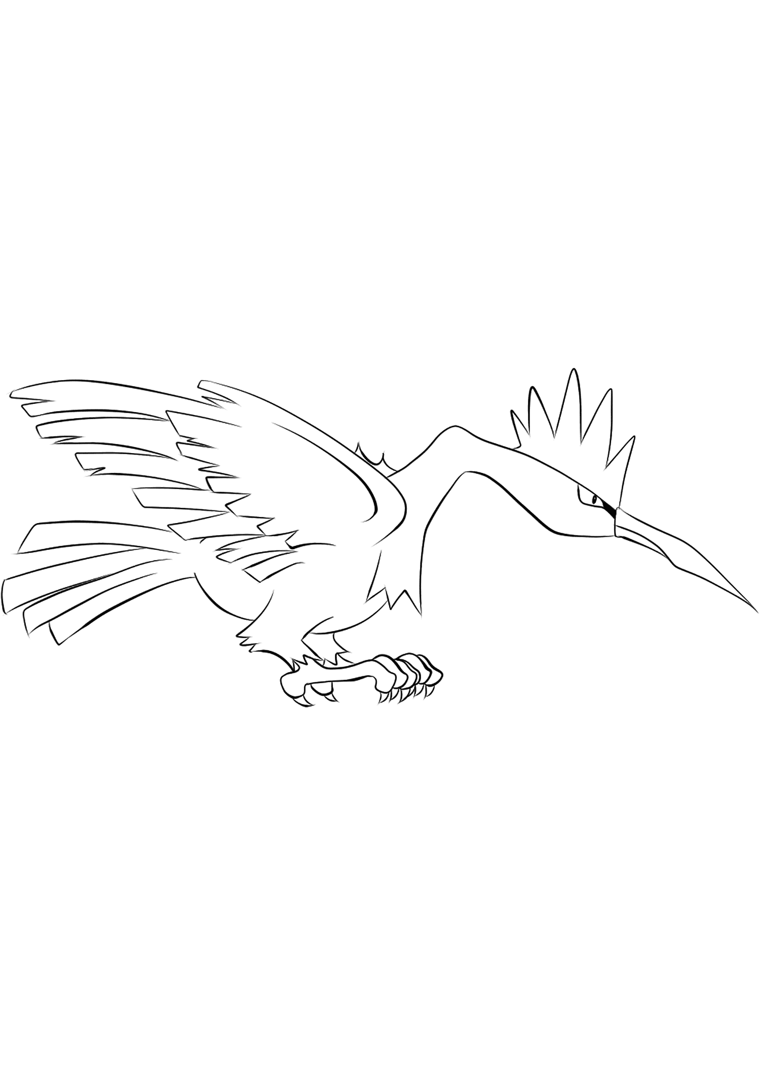 Rapasdepic (No.22). Coloriage de Rapasdepic (Fearow), Pokémon de Génération I, de type : Normal et VolPermission: Todos os direitos reservados © Pokémon company e Ken Sugimori.