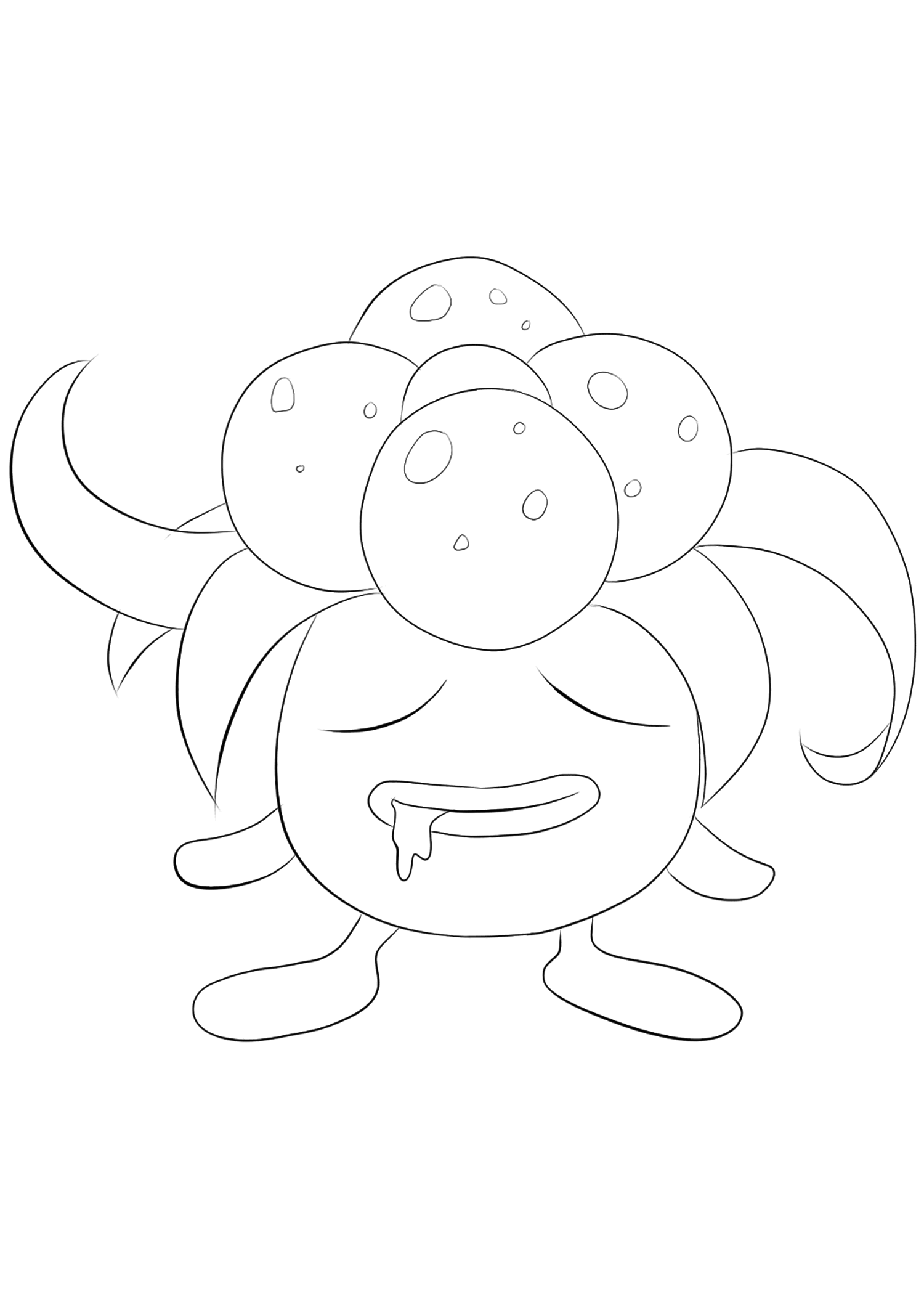<Ortide (No.44) : Geração I Pokémon (Página de Todas as páginas para colorir com Pokémon para colorir e imprimir para crianças)