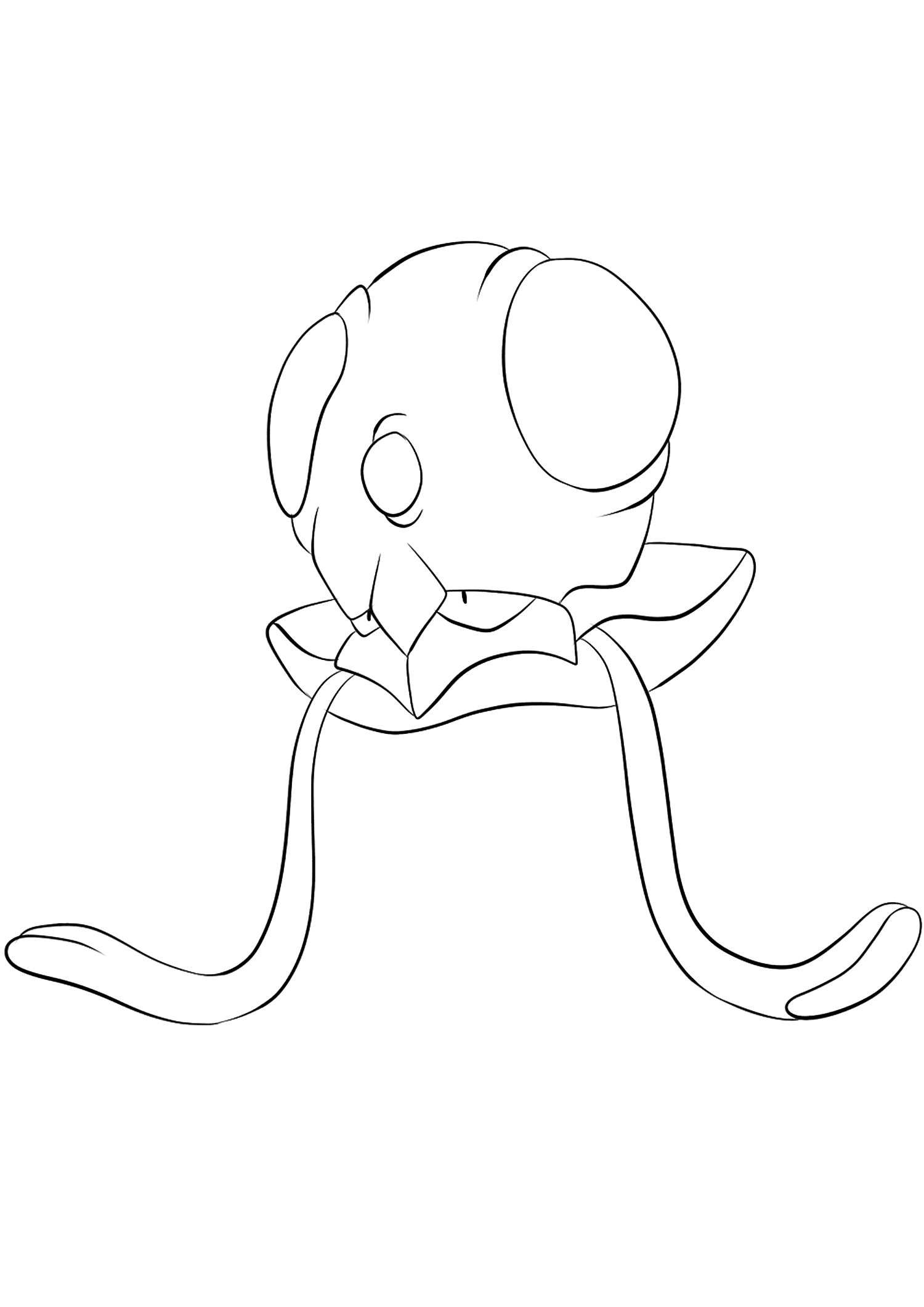 Tentacool (No.72). Coloriage de Tentacool (Tentacool), Pokémon de Génération I, de type : Eau et PoisonOriginal image credit: Pokémon linearts by Lilly Gerbil em Deviantart.Permission:  Todos os direitos reservados © Pokémon company e Ken Sugimori.