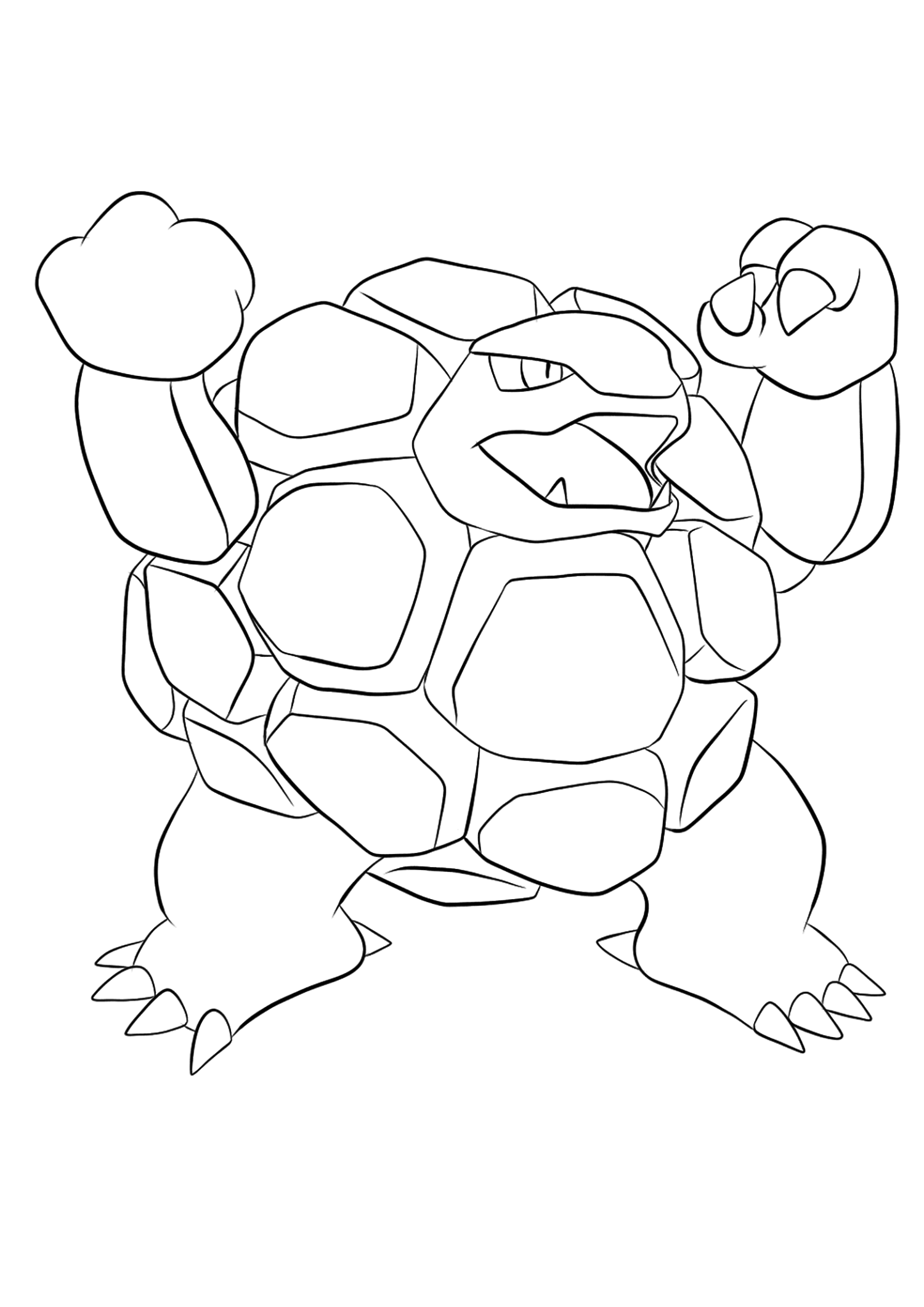 Grolem (No.76). Coloriage de Grolem (Golem), Pokémon de Génération I, de type : Roche et ElectrikOriginal image credit: Pokémon linearts by Lilly Gerbil em Deviantart.Permission:  Todos os direitos reservados © Pokémon company e Ken Sugimori.