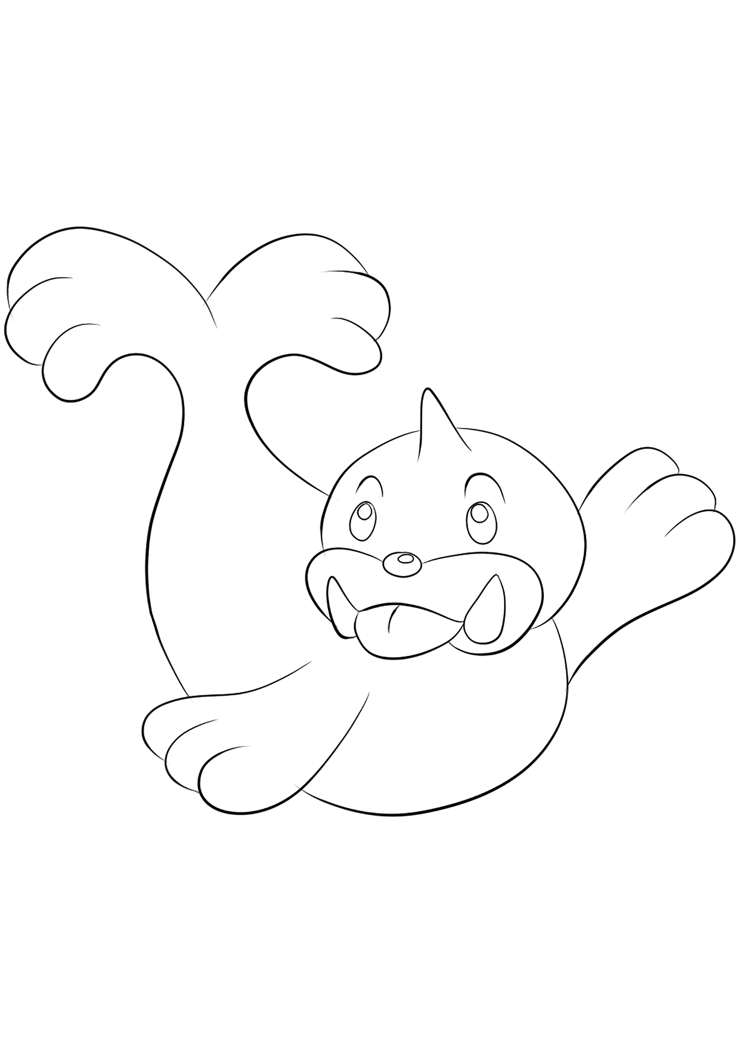 Otaria (No.86). Coloriage de Otaria (Seel), Pokémon de Génération I, de type : Eau