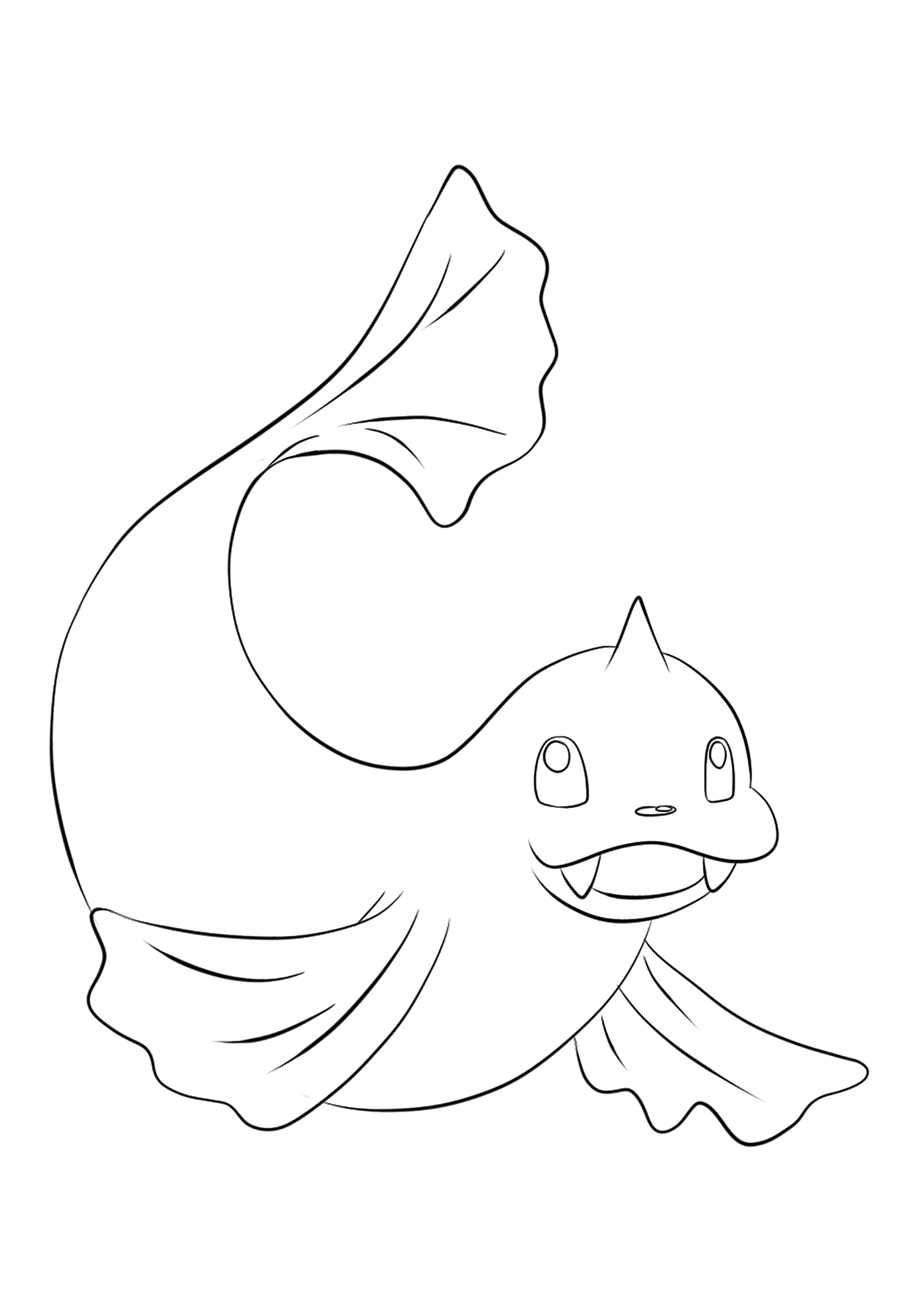 Lamantine (No.87). Coloriage de Lamantine (Dewgong), Pokémon de Génération I, de type : Eau et GlaceOriginal image credit: Pokémon linearts by Lilly Gerbil em Deviantart.Permission:  Todos os direitos reservados © Pokémon company e Ken Sugimori.