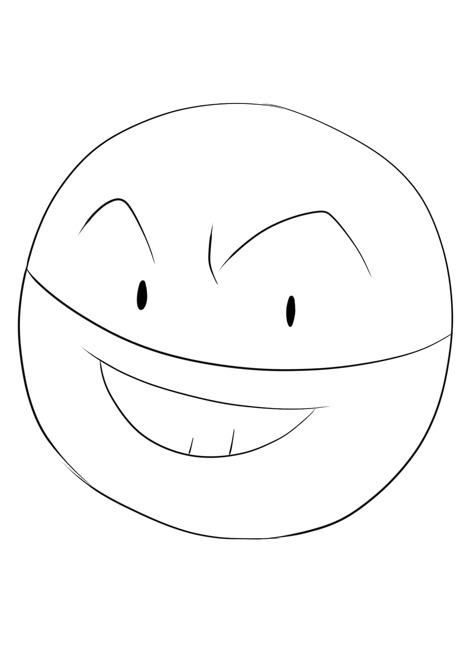<b>Voltorbe</b> (No.100): Pokémon Geração I (Página de Todas as páginas para colorir com Pokémon para colorir e imprimir para crianças)