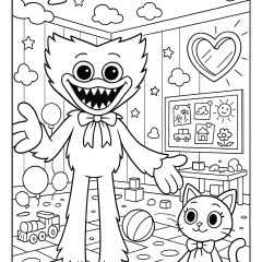 Páginas de Poppy Playtime para colorir e imprimir para crianças