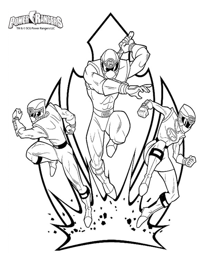 Power Rangers imagem para imprimir e colorir