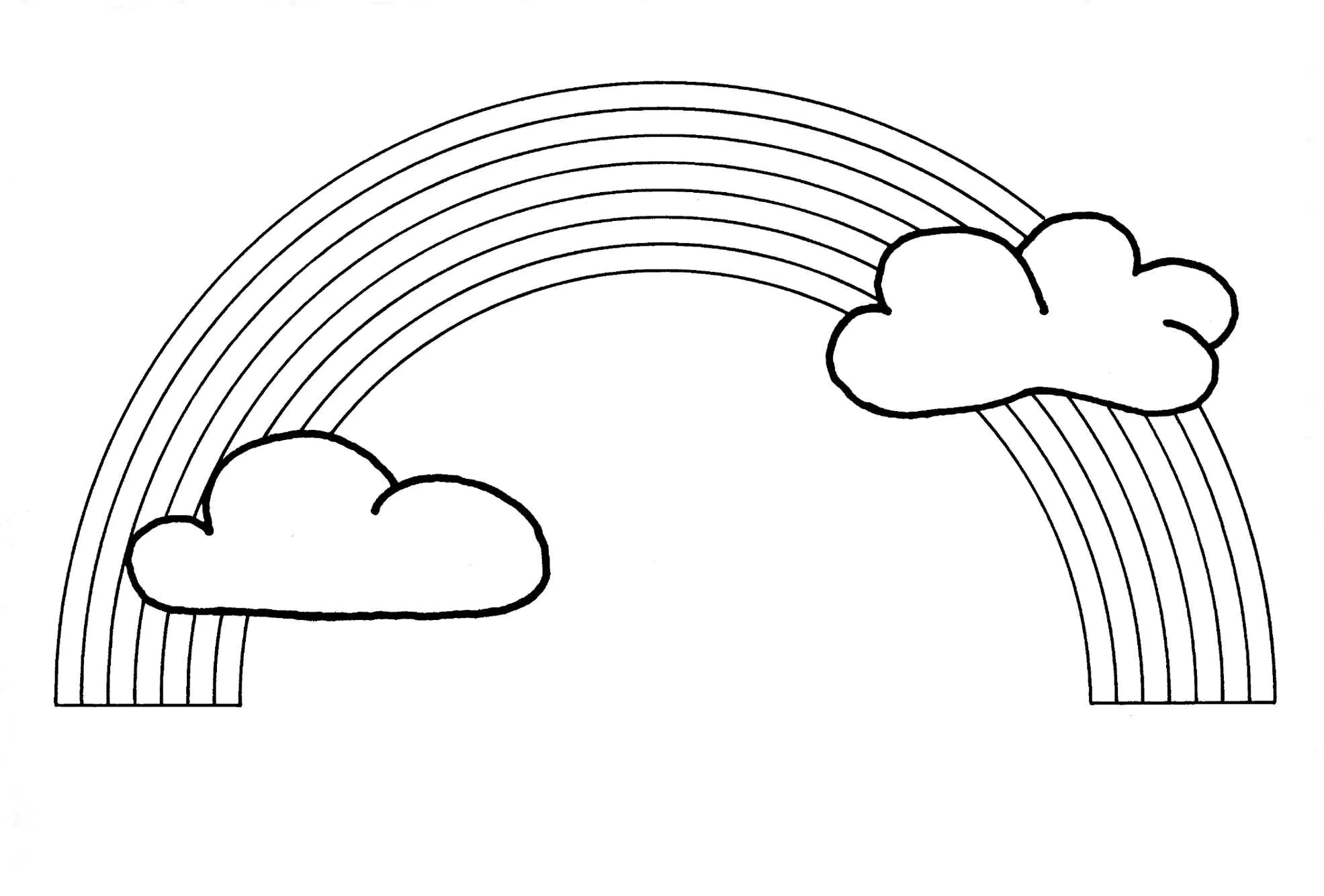 Arco no céu (Página de Previsão do tempo para colorir e imprimir para crianças)