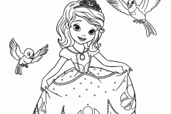 Desenhos de Princesa Sofia Disney para colorir