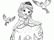 Desenhos de Princesa Sofia Disney para colorir