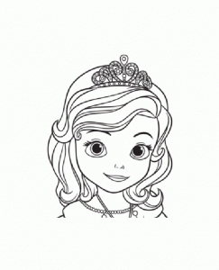 Páginas a cores imprimíveis gratuitamente Princesa Sofia (Disney)