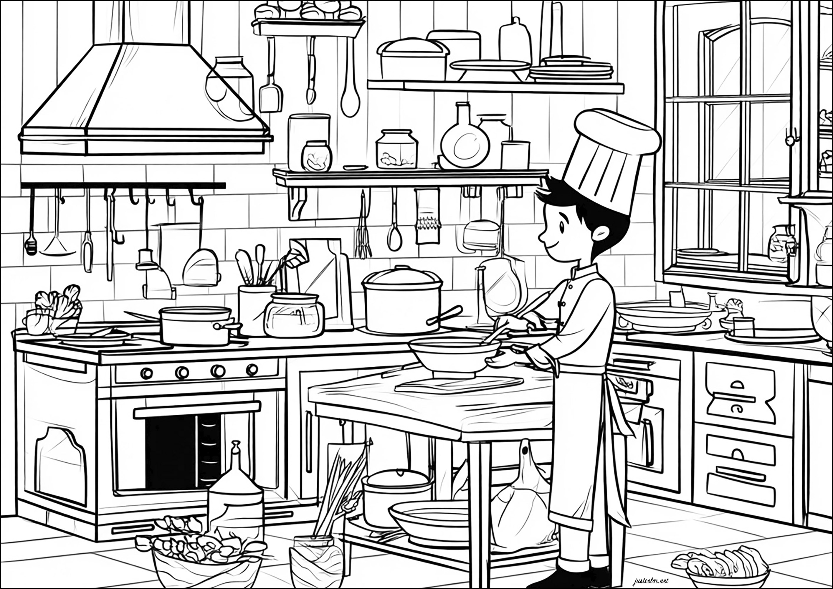 Desenhos De Cozinha Para Colorir E Imprimir Gratuitamente