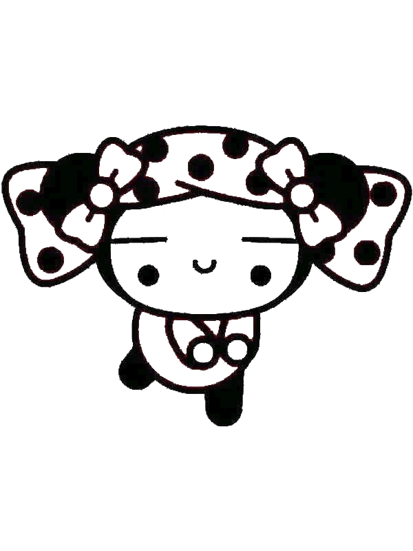 Coloração da menina da série Pucca