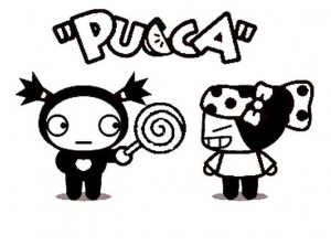 Páginas de coloração da Pucca para descarregar