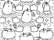 Páginas de Pusheen para colorir e imprimir para crianças