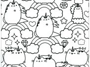 Desenhos de Pusheen para colorir