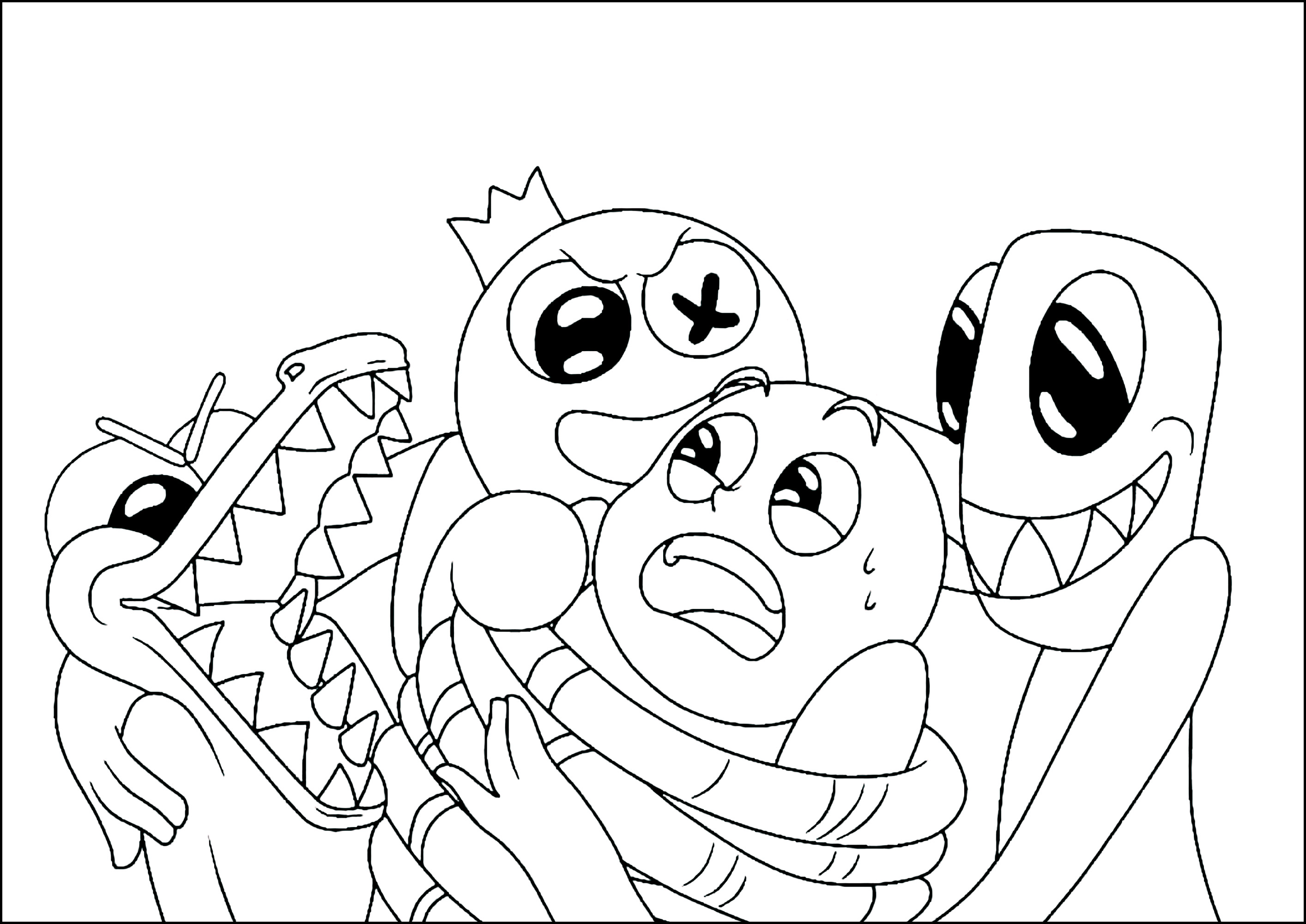 Personagens divertidas dos Amigos do Arco-Íris para colorir (Rainbow friends) Personagens divertidas dos Amigos do Arco-Íris para colorir (Rainbow friends)