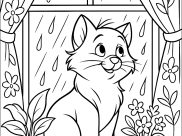 Páginas de Rainy day para colorir e imprimir para crianças
