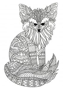 Página de Raposa para colorir e imprimir para crianças : Fennec