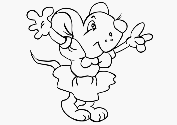 Imagem da Rato para descarregar e colorir Imagem da Rato para descarregar e colorir