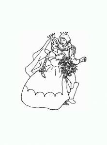 Imagem de Rei e Rainha para descarregar e colorir