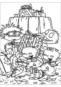 Página de Rugrats para colorir e imprimir para crianças : Férias