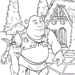 Páginas de Shrek para colorir e imprimir para crianças