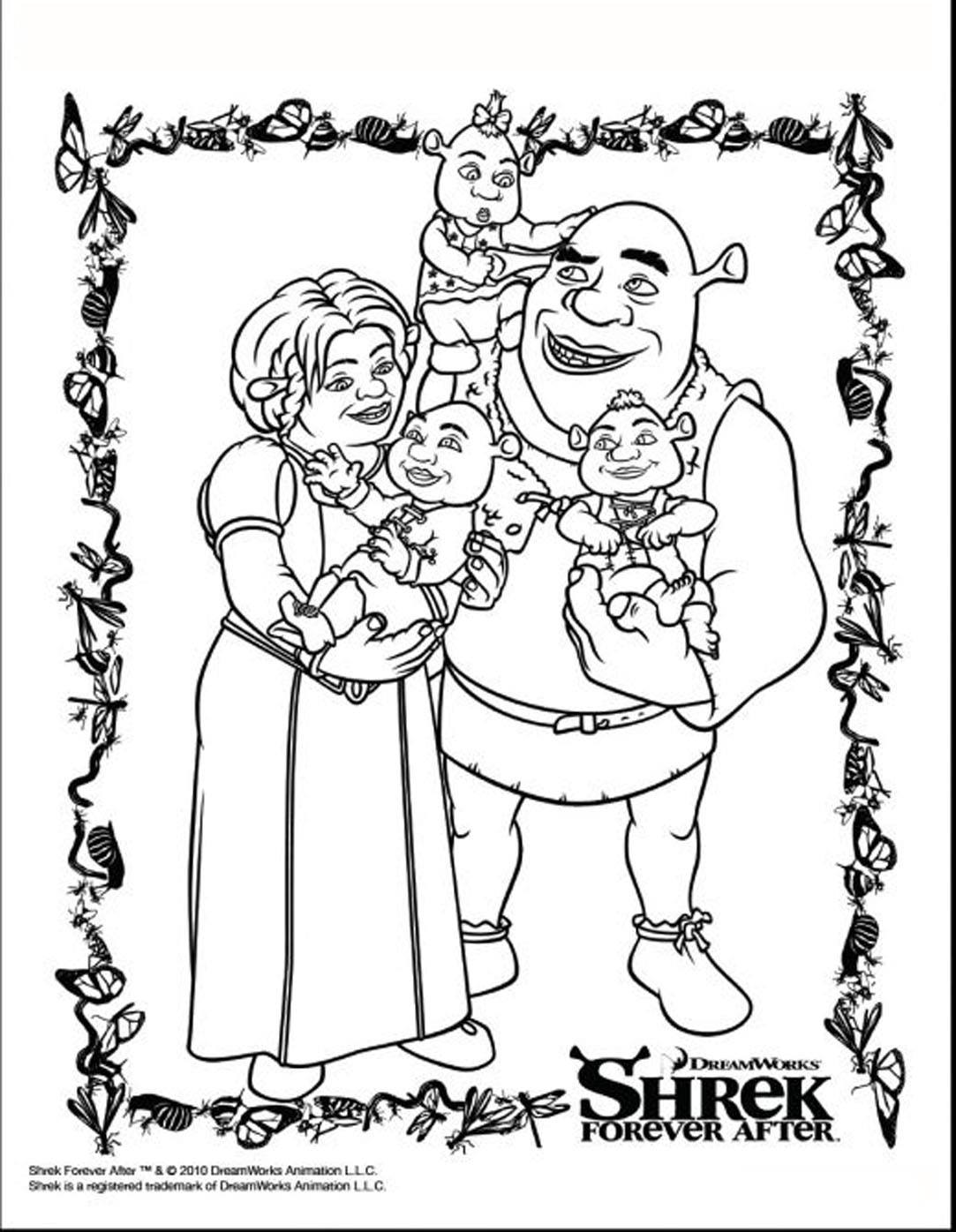 Páginas para colorir Shrek para crianças Páginas para colorir Shrek para crianças
