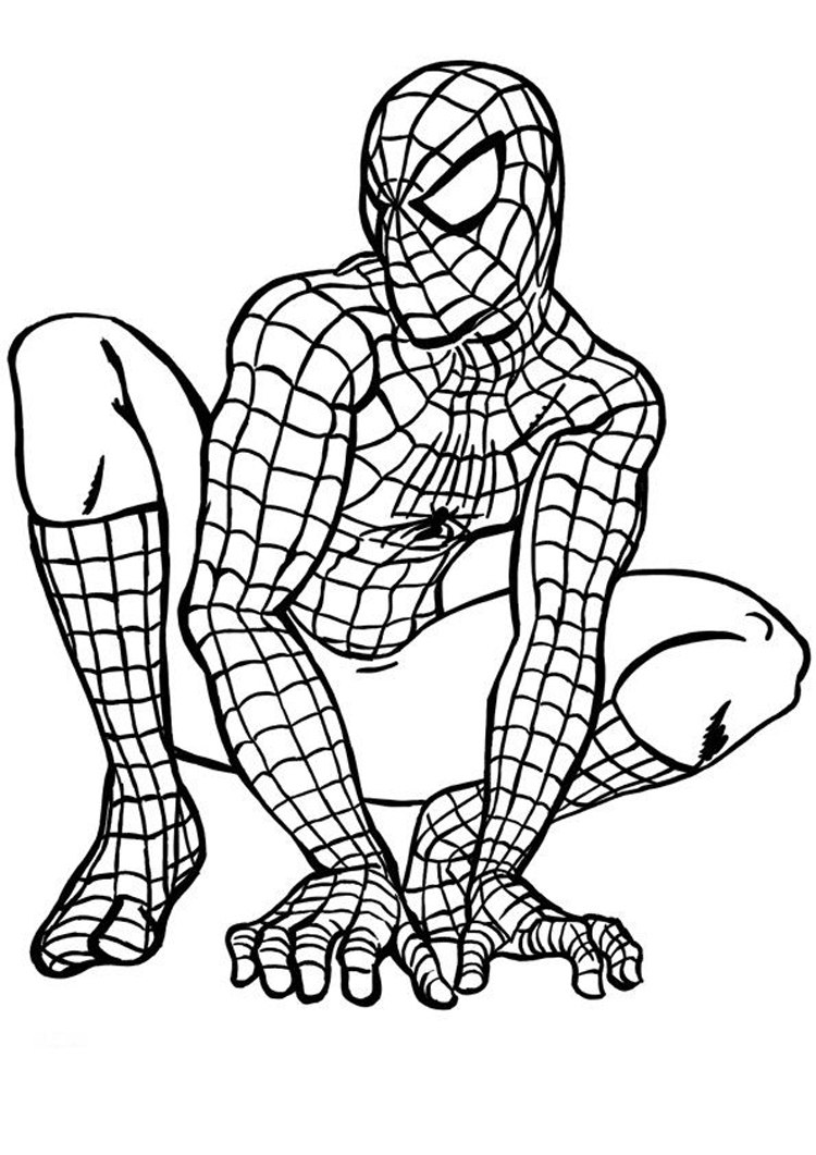 Desenho gratuito do Homem-Aranha para imprimir e colorir - Spiderman - Just  Color Crianças : Páginas para colorir para crianças