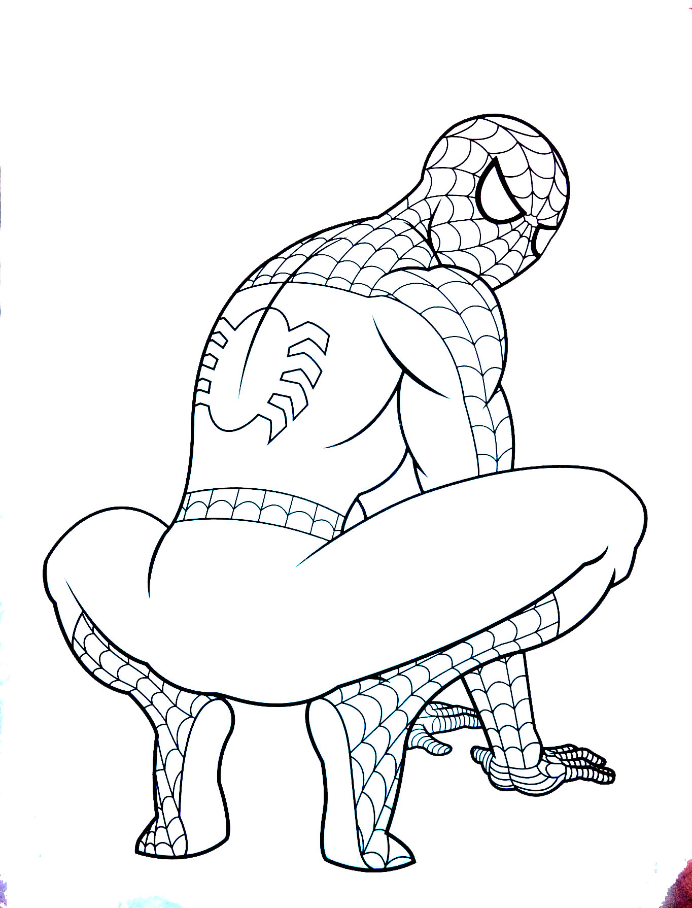 Desenho gratuito do Homem-Aranha para imprimir e colorir - Spiderman - Just  Color Crianças : Páginas para colorir para crianças