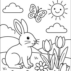 Páginas de Spring para colorir e imprimir para crianças