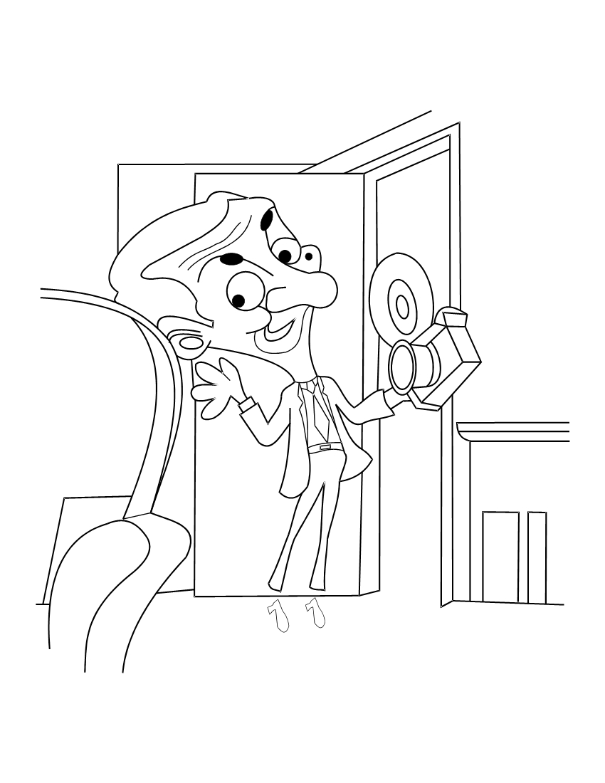 Colorir o Sr. Bean para crianças (Página para colorir e imprimir para crianças)