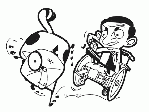 Colorir do Sr. Bean para imprimir (Página para colorir e imprimir para crianças)