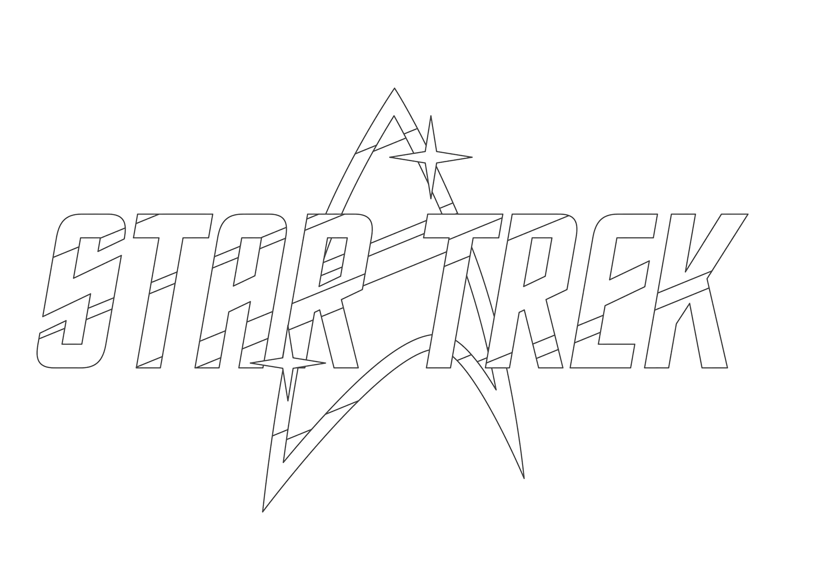 Logótipo do Star Trek (Página para colorir e imprimir para crianças)