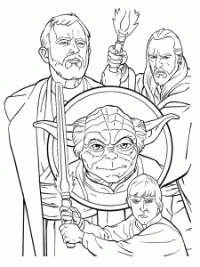 Yoda, Obi Wan , Qui Gon Jinn e Luke Skywalker