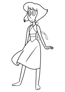 Página de Steven Universe para colorir e imprimir para crianças : Pérola