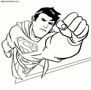 Imagem do Super Homem para descarregar e colorir